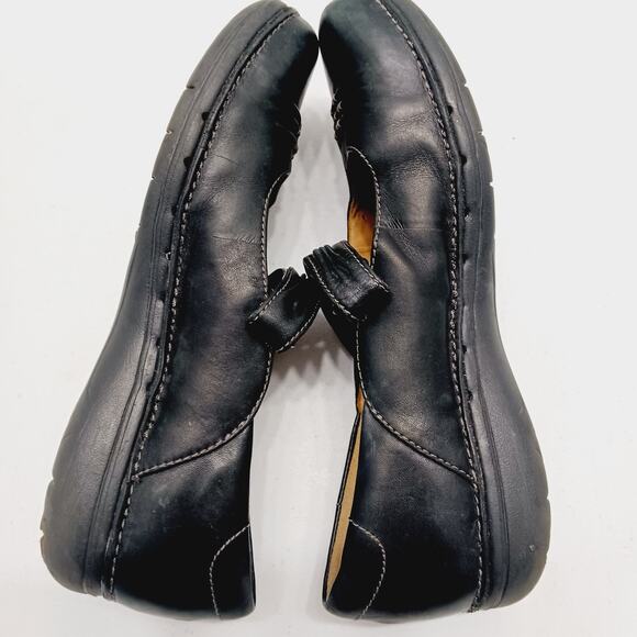 Shoes Mary Jane Women Black Leather Comfort Minimalist Office Classic Size 7.5 - Picture 2 of 11